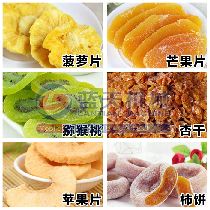 大型果脯烘干機烘干效果